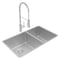 Elkay 18 Gauge SS 31-1/2" x 18-1/2" x 9" 60/40 Double Bowl Undermount Sink and Faucet Kit with Drain ECTRU32179RTFCC - alternate 4